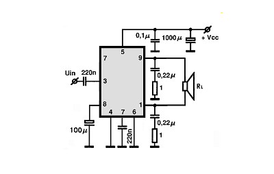 TDA4920 BTL circuito eletronico